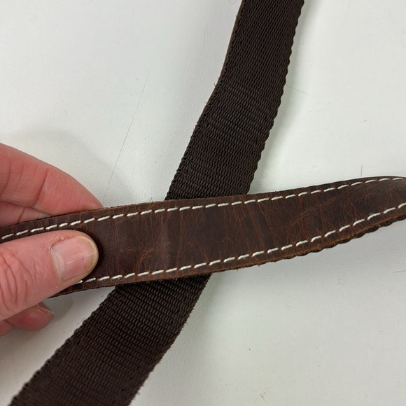 Arrigo Tan Leather Unisex Crossbody Bag Purse - Picture 8 of 9